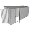 Build-A-Shed 1.2 x 4.5 x 2.0m Skillion Single Hinged Side Door Shed - Zinc