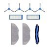 iDeer life 9 Pcs Replacement Parts Kit for eufy L70 Hybrid, Roller Brush, 4 Side Brushes, 2 Washable Filter, and 2 Mop Cloths