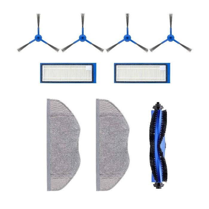 iDeer life 9 Pcs Replacement Parts Kit for eufy L70 Hybrid, Roller Brush, 4 Side Brushes, 2 Washable Filter, and 2 Mop Cloths