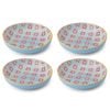 4PK Mikasa Mosaic Ceramic Bowl Round Dinnerware 21cm Blue