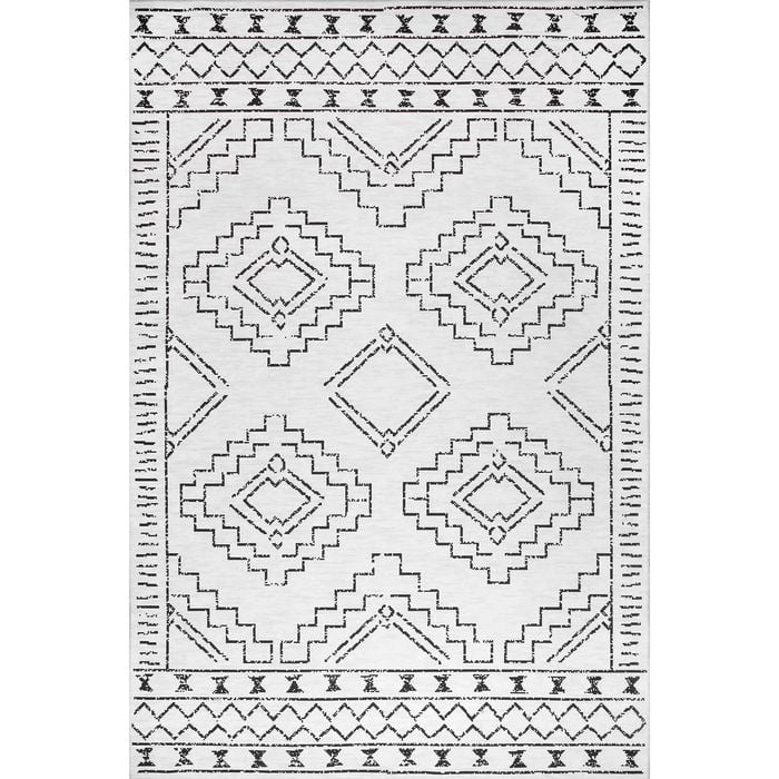 The Rug Connection Roy Leeroy Natural White 220x150cm - Medium Washable Indoor Floor Rug