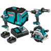 Makita 18V LXT 3 Piece 2x5.0ah Combo Kit DLX3151TX1