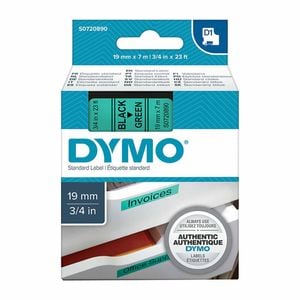 Dymo Black On Grn 19mmx7m Tape