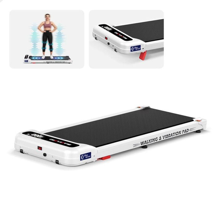 BLACK LORD Treadmill Walking Vibration Pad Incline Magnetic Remote White