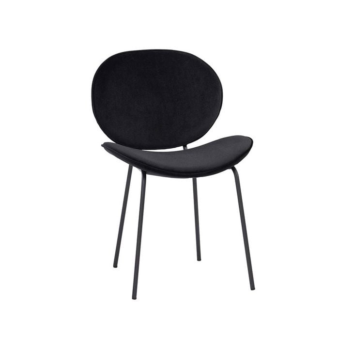 Modern Furniture ORMER Dining Chair 82x43cm- Black Velvet