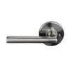 Windsor Brushed Nickel Large Rose Halo Hydra Integrated Privacy Set