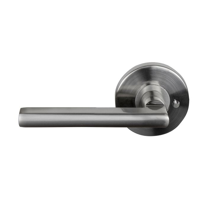 Windsor Brushed Nickel Large Rose Halo Hydra Integrated Privacy Set