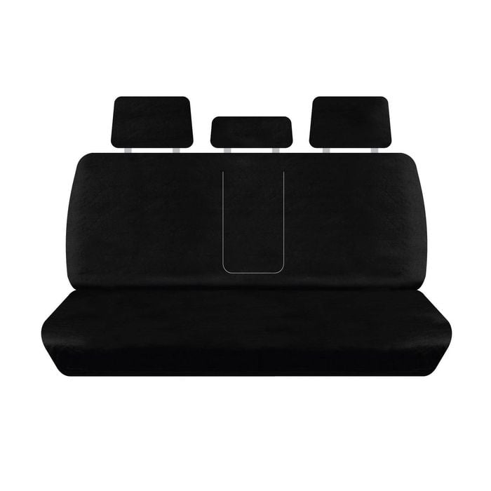For Toyota Landcruiser S300 Suv 2021-on Super Tough Black Rear Canvas Seat Covers