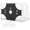 Costway 215x152cm Soccer Goal 2in1 Adjustable Football Net Set Target Cloth