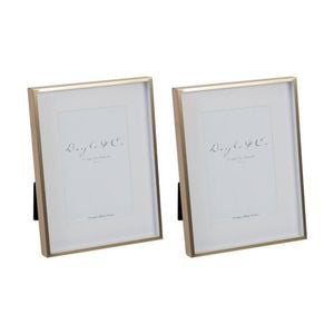 2PK SS Collective Matte Gold Finish Luxurious Rectangle Photo Frame 4x6