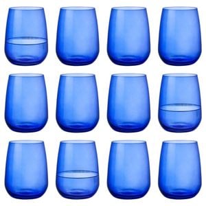 Bormioli Rocco Restaurant Glass Tumblers - 430ml - Blue - Pack of 12