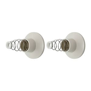 Shaw & Mason Ivory Plastic Wall Flange - Pair