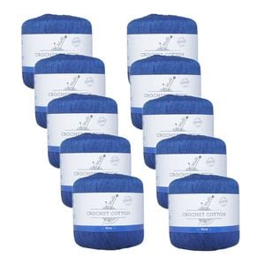 10pk Malli Super Strength 100% Cotton Crochet Knitting Yarn 3ply 50g Navy
