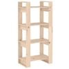 vidaXL Solid Wood Book Cabinet/Room Divider Bookshelf Storage Rack Organiser