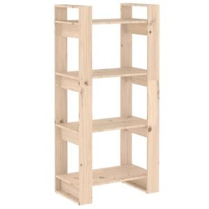 vidaXL Solid Wood Book Cabinet/Room Divider Bookshelf Storage Rack Organiser