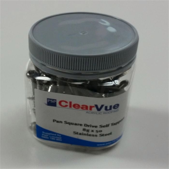Clearvue Self Tapper Panhead 50pc/Jar