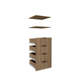 Lugna 4 Drawer, 2 Shelf Insert Kit Cove - Fits 600 x 580mm Cabinet shell