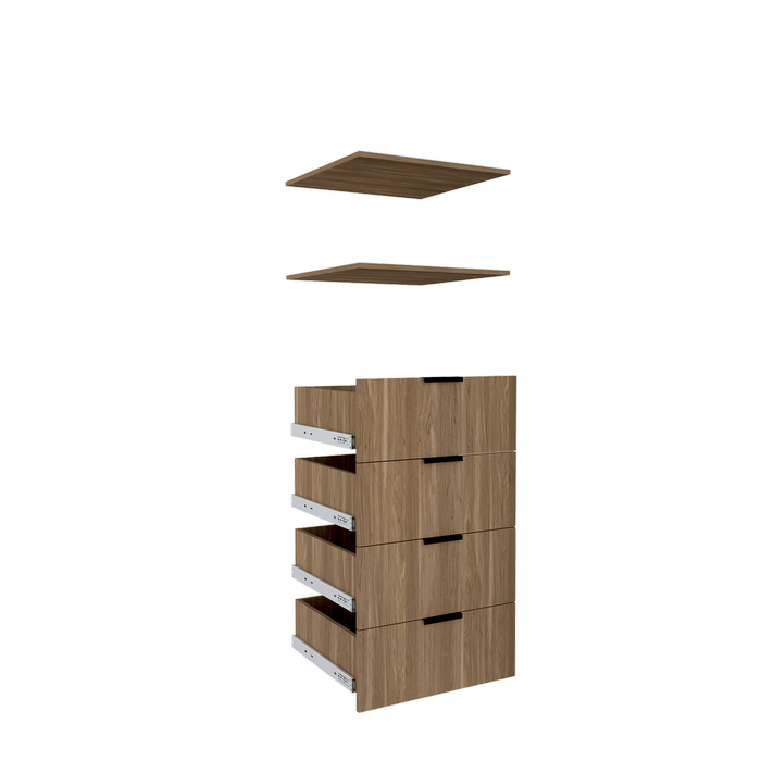 Lugna 4 Drawer, 2 Shelf Insert Kit Cove - Fits 600 x 580mm Cabinet shell