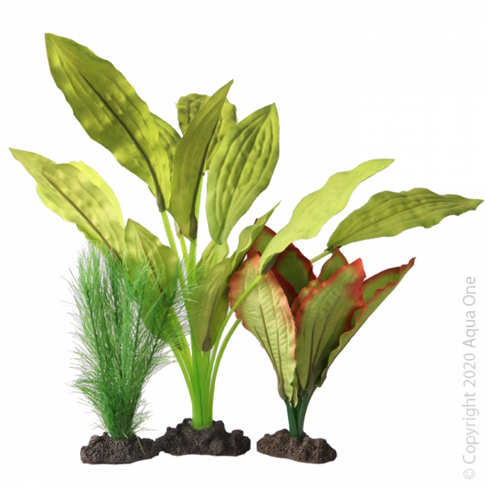 Aqua One Silk Plant Mix 2 3pk (24248)
