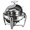 SOGA 6.5L Stainless Steel Round Soup Tureen Roll Top Buffet Chafing Dish