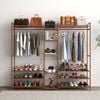Milano Decor Multifunctional Bamboo Clothes Rack Storage Stand Organiser Brown