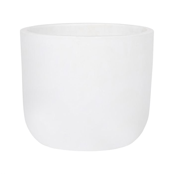 260 x 310mm White Extra Large Round Plain Ceramic Pot