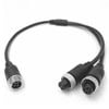 Elinz 4PIN Male to Dual Female Y Splitter Video Cable for Rear View Camera System