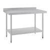 Vogue Stainless Steel Table With Splashback 1200mm - Gj507
