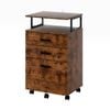 Levede Mobile Under Desk Filing Cabinet with Wheels