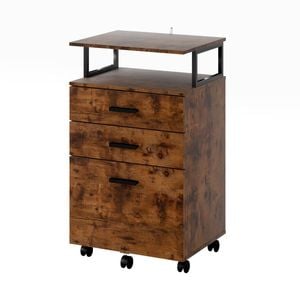 Levede Mobile Under Desk Filing Cabinet with Wheels