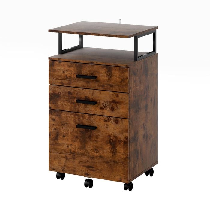 Levede Mobile Under Desk Filing Cabinet with Wheels