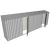 Build-a-Shed 0.8 x 6 x 2m Skillion Shed with Dual Single Hinged Side Doors - Zinc