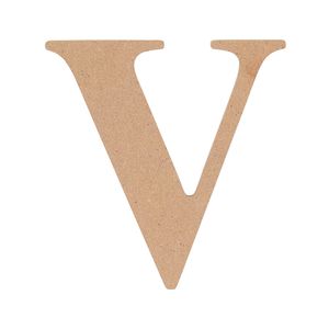 All Set 9cm MDF Alphabet Letter V