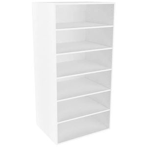Lugna 1536 x 750 x 580mm White 5 Shelf Storage Cabinet