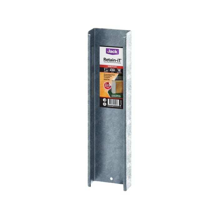 Jack 75 x 450mm End Post Galvanised Steel Retain It Sleeper Upright