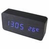 TODO Digital Clock Blue LED 3 Alarm + Temperature Display - Black