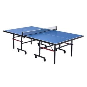 VEVOR Ping Pong Table Blue Foldable Game Indoor with Clamp Net