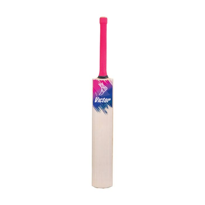 Victor Sports English Willow Club Level Cricket Bat Integra Pink/Blue Harrow