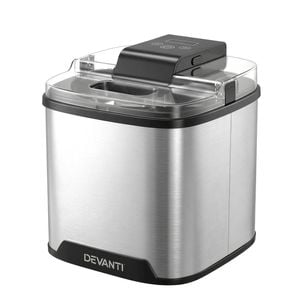 Devanti Ice Cream Maker Machine 2l Homemade Gelato Sorbet Frozen Drinks Sliver