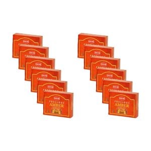 12x 10pc HEM Home Fragrance Scented Incense Cones Packet Set Precious Amber