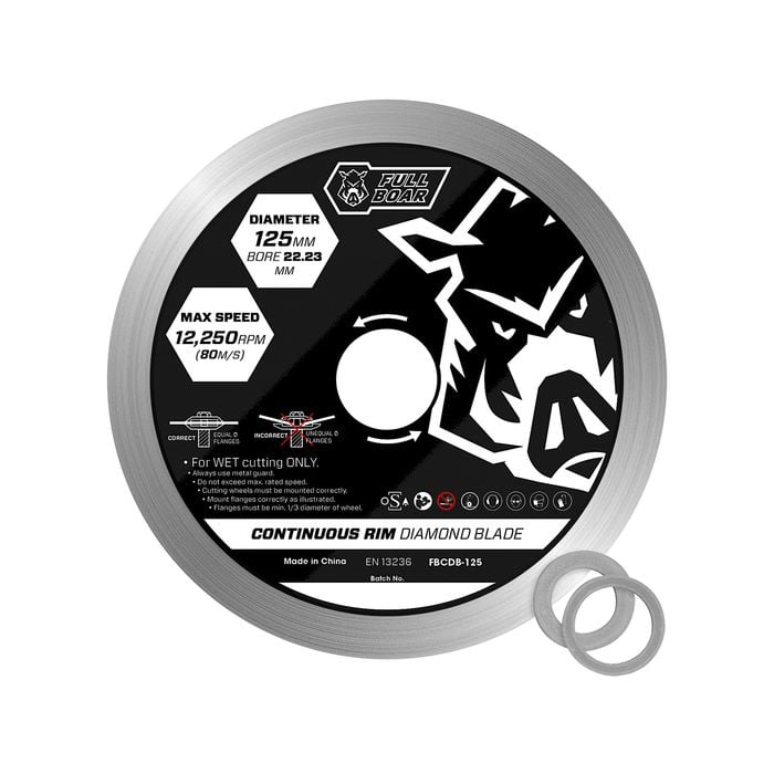 Full Boar 125mm Continuous Rim Diamond Blade