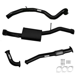 Ignite Exhausts Dump Back For Nissan Gu Patrol 2.8l Turbo Diesel Wagon 3" Inch / Muffler Black Aluminised Steel
