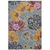 Designer Handmade Wool Rug-Flower 6268-Grey/Multi-190x280cm