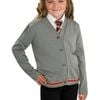 Hermione Granger Knit Cardigan for Girls - Harry Potter Official Licensed Halloween Costume Top - Grey Colour, 9 Years+