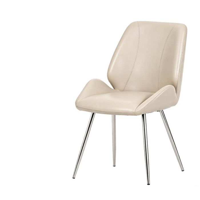 Dining Chair PU Beige - Set of 2