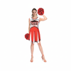 More Than Party Adult Cheerleader Costume Red White Black Dress Outfit XS/S