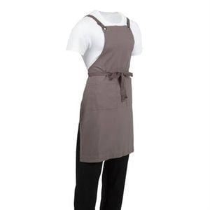 Southside Bib Apron Cotton Canvas Washed Grey Professional Kitchen Hospitality One Size