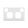 HPM EXCEL Double Powerpoint Coverplate - White Double Powerpoint