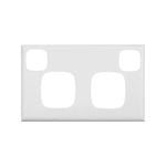HPM EXCEL Double Powerpoint Coverplate - White Double Powerpoint