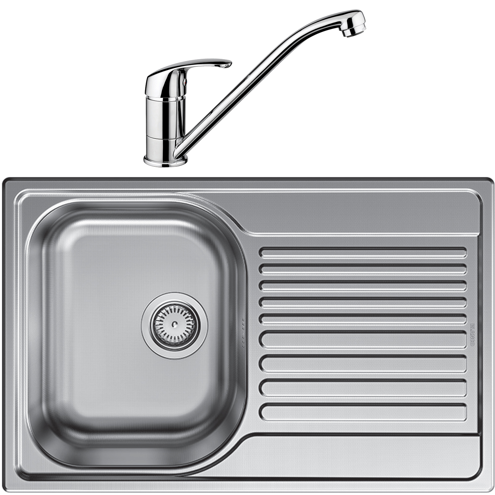 Blanco 45cm Stainless Steel Left Hand Single Bowl With Single Lever Mixer Tap product image